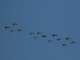 The airshow opened with a fly-over of a large flock of RVs
